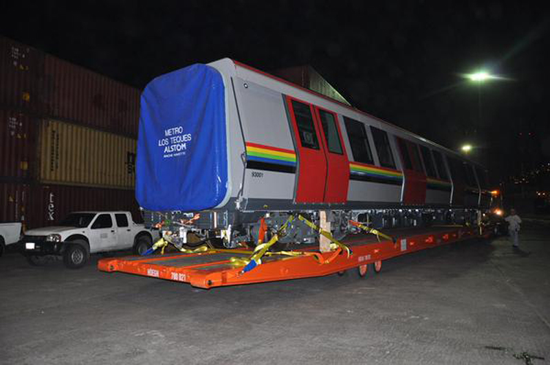 Hoy empieza el traslado del nuevo  tren para Metro Los Teques