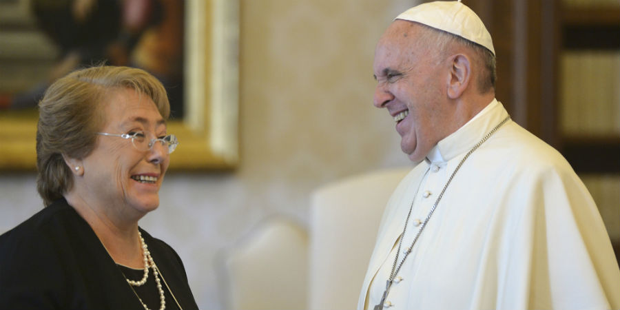 El Papa se reunió con la presidenta Michelle Bachelet