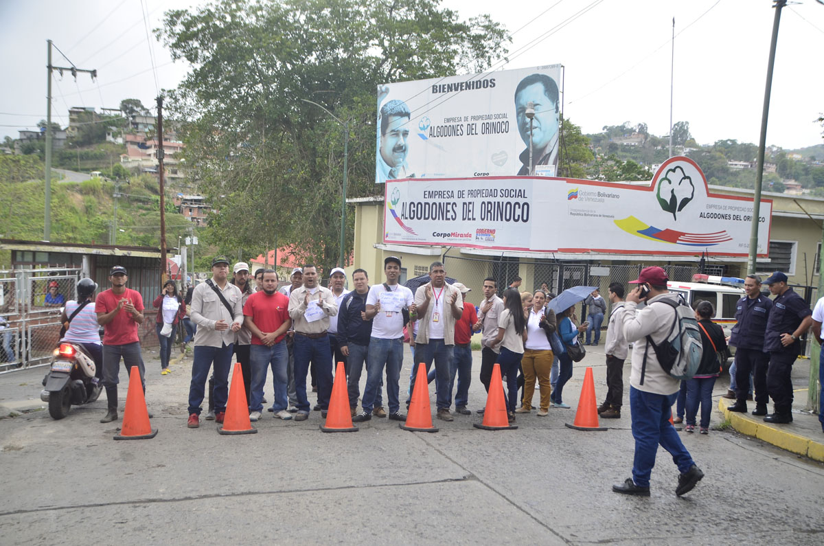 Trabajadores paralizaron Empresa Algodones Orinoco