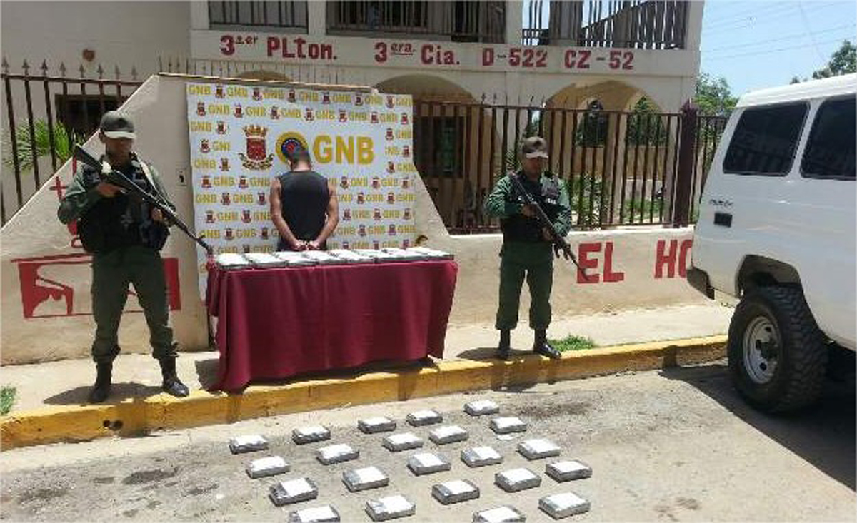 Incautaron más de 59 kilos de cocaína en Unare