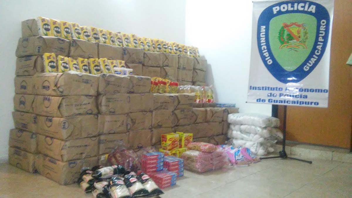 Poliguaicaipuro decomisó 1 mil 500 kilos de productos en El Puinki