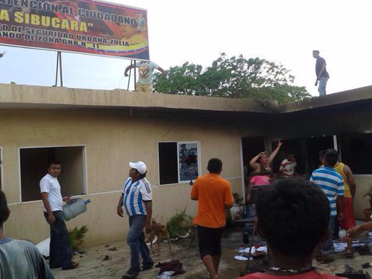 Detenidos 12 presuntos contrabandistas por quemar módulo de la GNB en Maracaibo