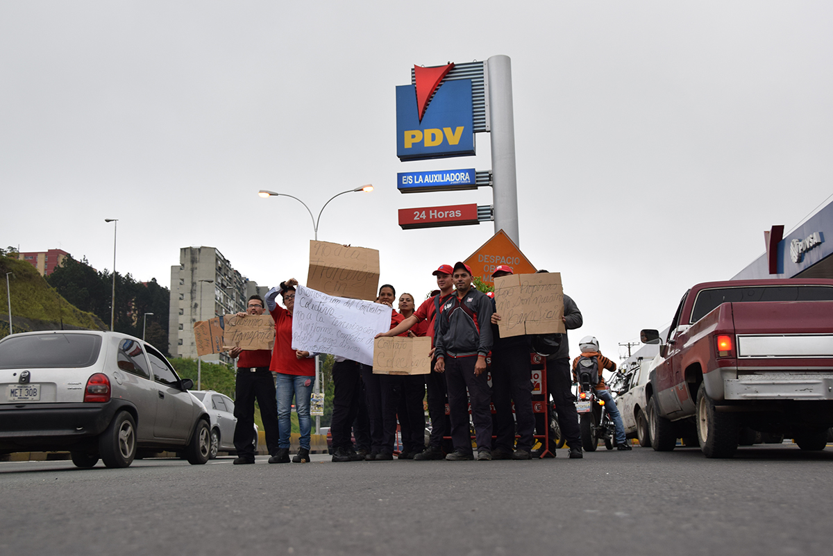 Empleados de La Auxiliadora protestaron para exigir mejoras laborales