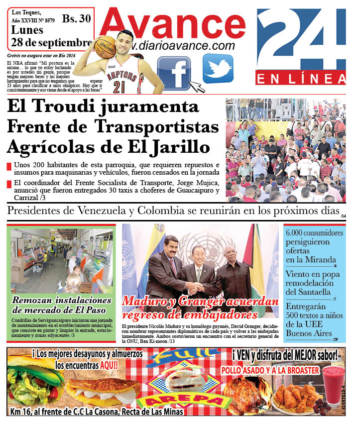 Portada 28 de septiembre de 2015