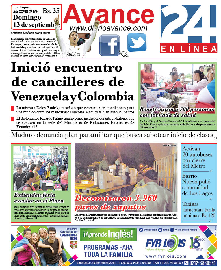 Primera de 13 septiembre 2015