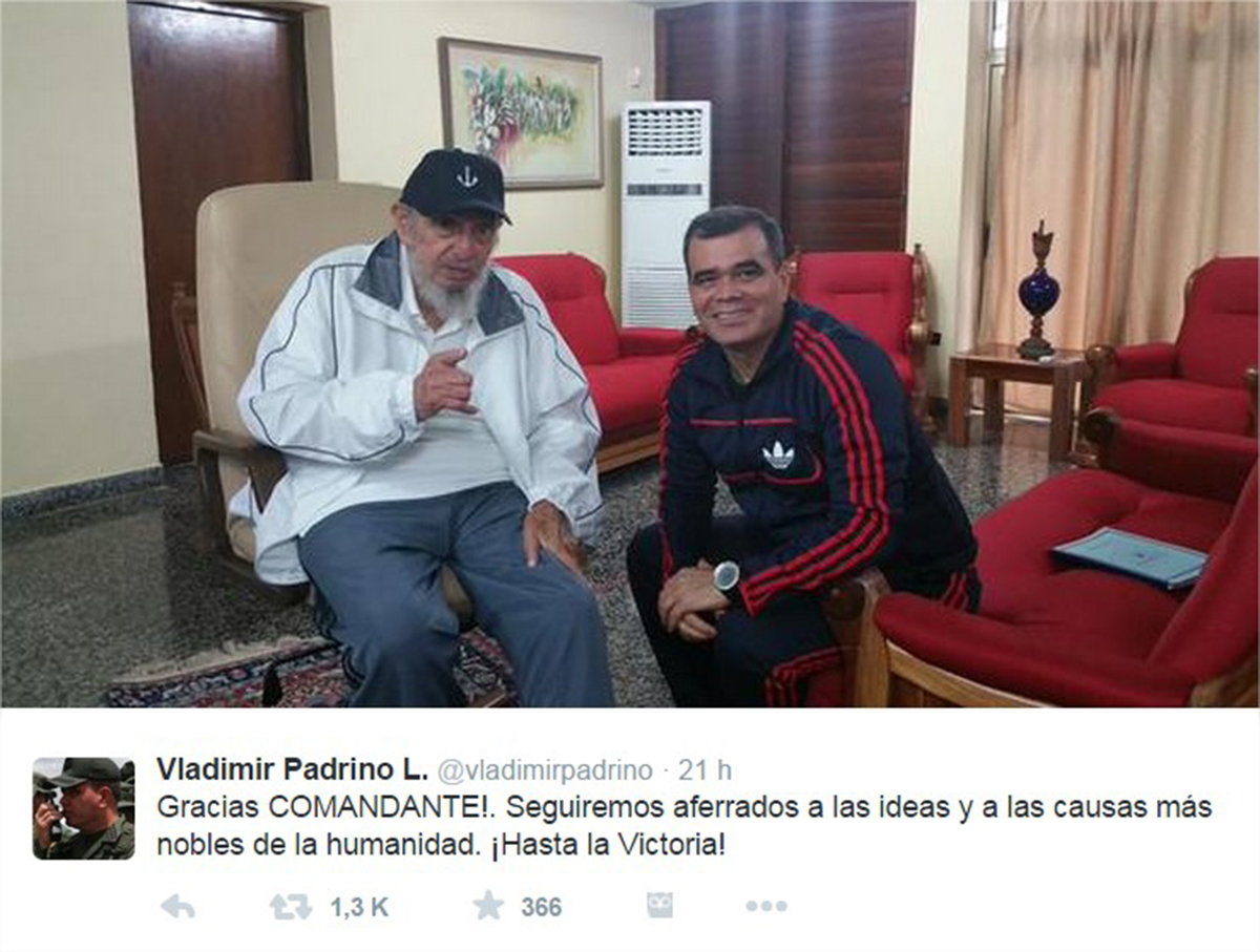 Padrino López reapareció junto a Fidel tras rumores de cáncer