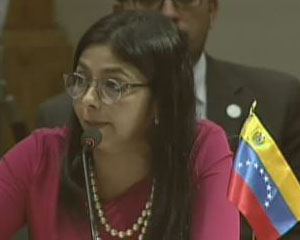 Delcy Rodríguez a Macri: “Está haciendo injerencismo en los asuntos internos de Venezuela”