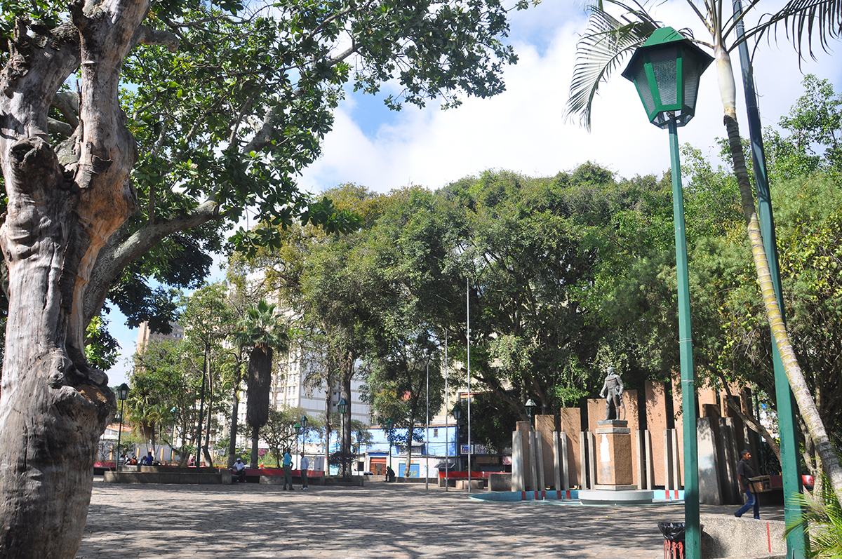 Exigen alumbrado en plaza Miranda