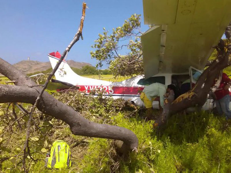Ilesas personas involucradas en siniestro de aeronave en Los Roques