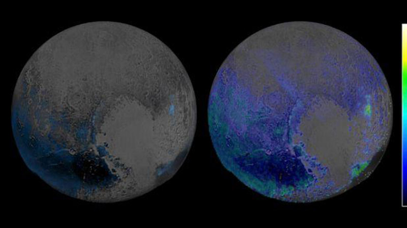 La NASA halla extensas reservas de agua congelada en Plutón
