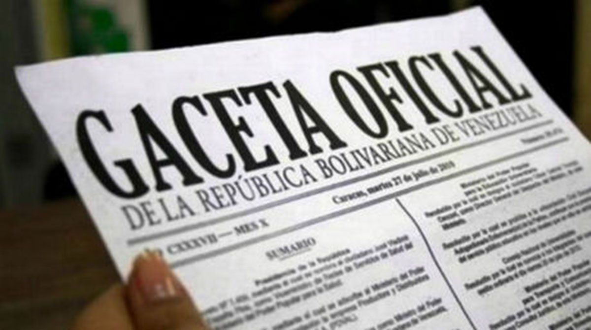 Publicaron Gaceta Oficial que declara los viernes no laborable