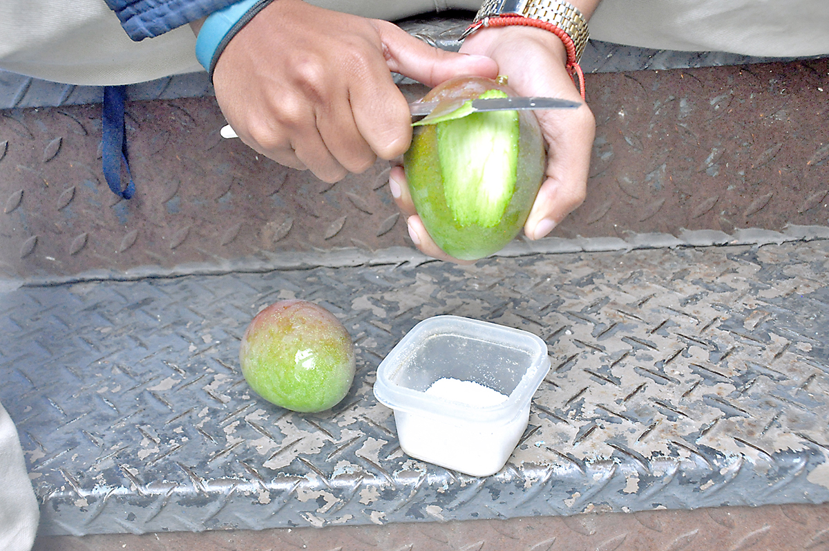 Vendedores de mango sin permisos sanitarios