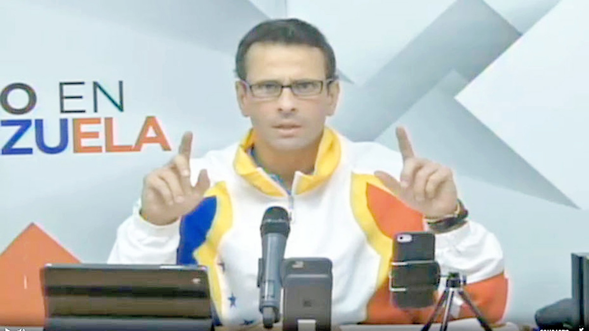 Capriles exhortó a desconocer Estado de Excepción