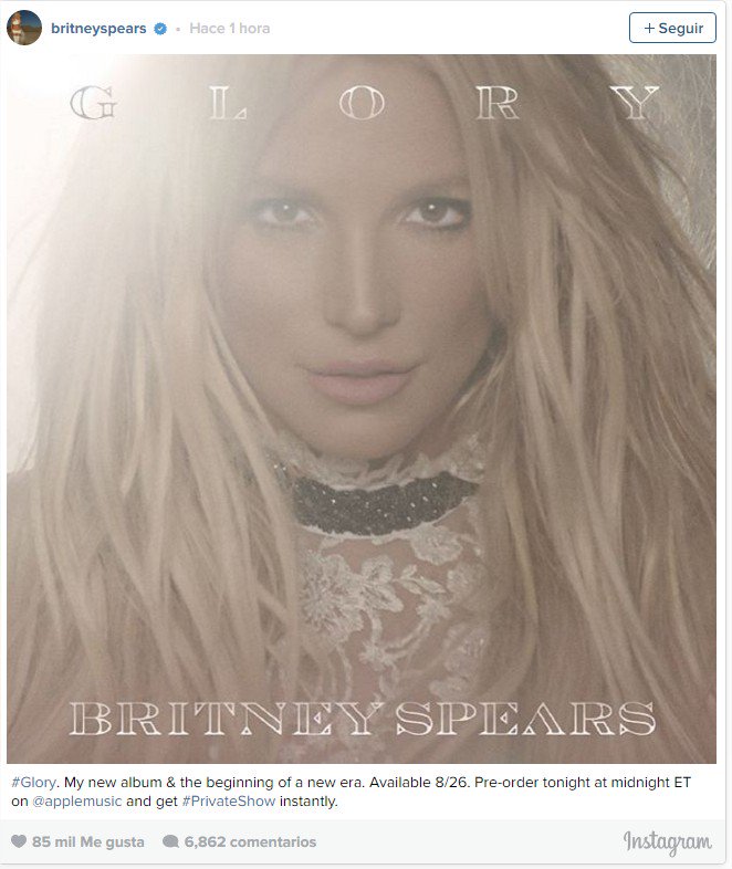 #Glory el nuevo álbum de Britney Spears