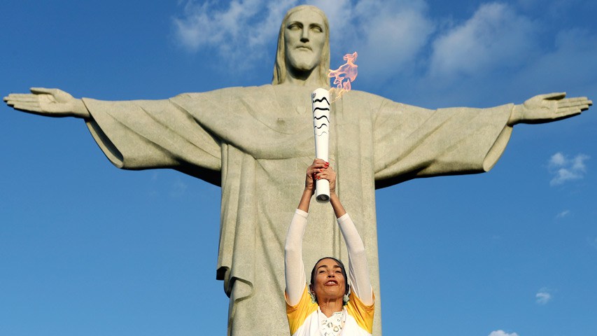 La antorcha olímpica ya llegó al Cristo Redentor