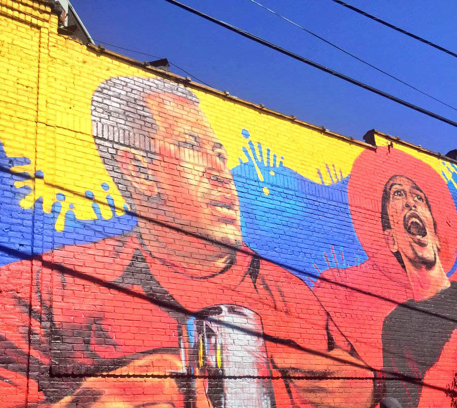 Canciller inaugura mural de Chávez en El Bronx en Nueva York