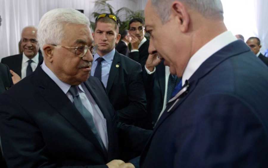 Líderes de Palestina e Israel se dan la mano