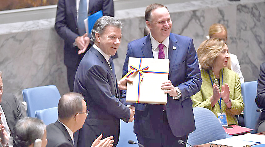 Santos entregó acuerdo de paz a la ONU