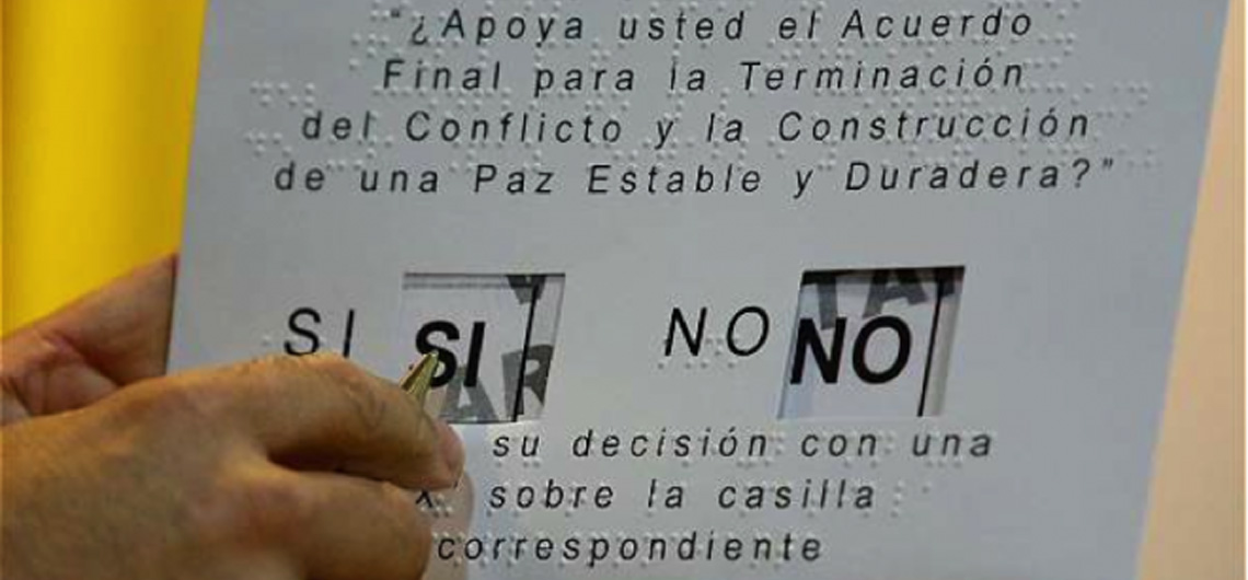 Cayó apoyo al “Sí” en plebiscito de paz en Colombia