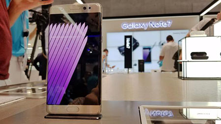 Samsung detiene la fabricación del Galaxy Note 7