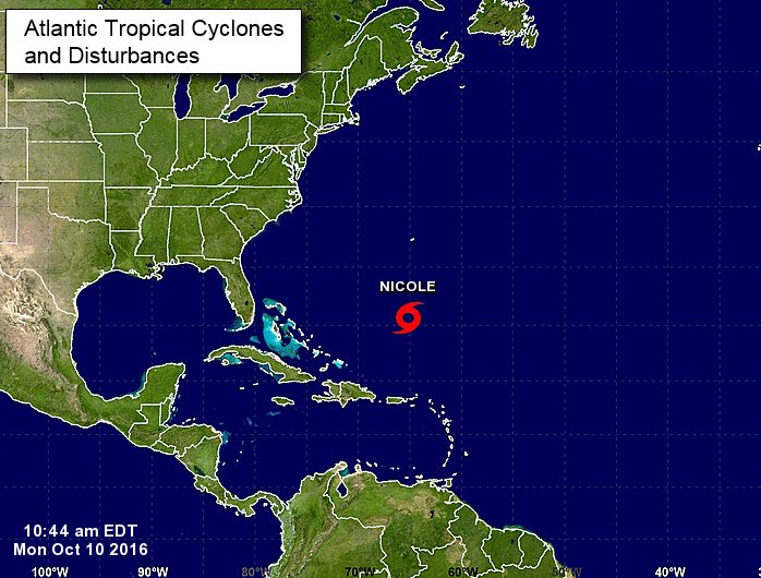 Tormenta tropical Nicole podría convertirse en huracán