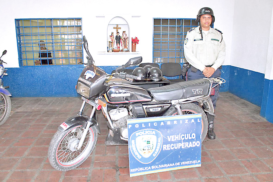Policarrizal recuperó moto en Las Aguaditas