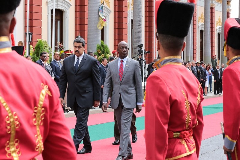 Presidente Maduro recibe en Miraflores al primer ministro de Trinidad y Tobago