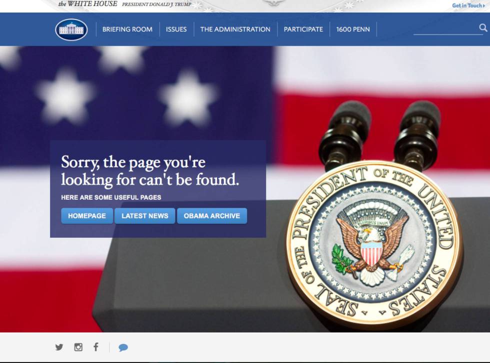 Casa Blanca cierra la versión en español de su página web