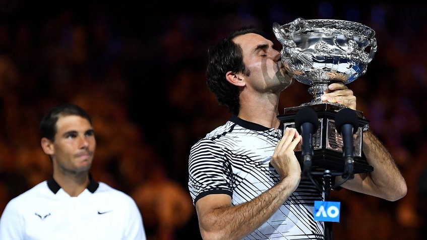 Federer gana su quinto Abierto de Australia