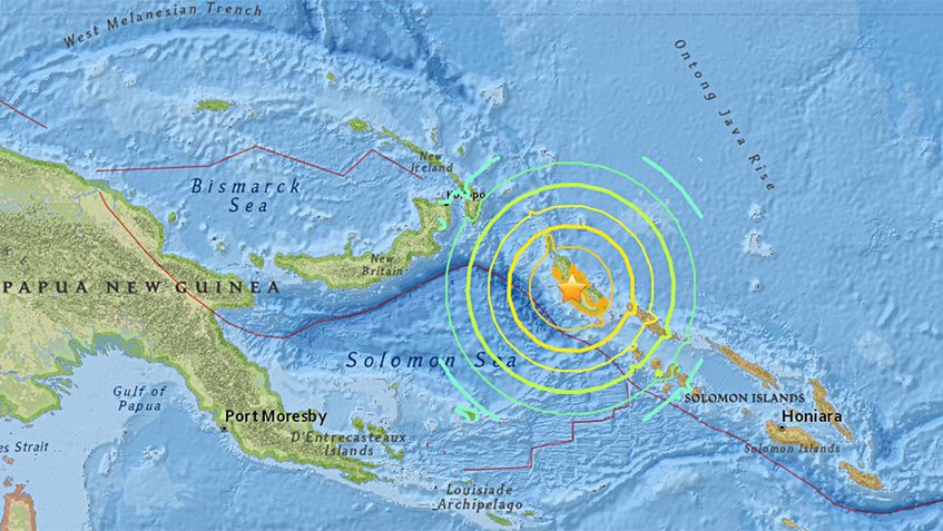 Levantan alerta por tsunami tras terremoto en Papúa e Islas Salomó