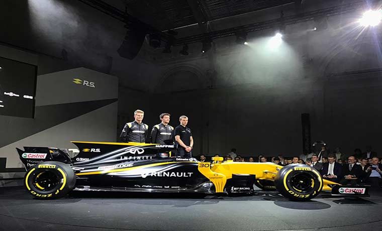 Renault presentó su máquina para el campeonato de Fórmula Uno 2017