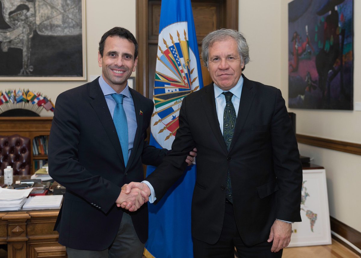 Secretario General de la OEA se reunió con Capriles para hablar sobre Venezuela