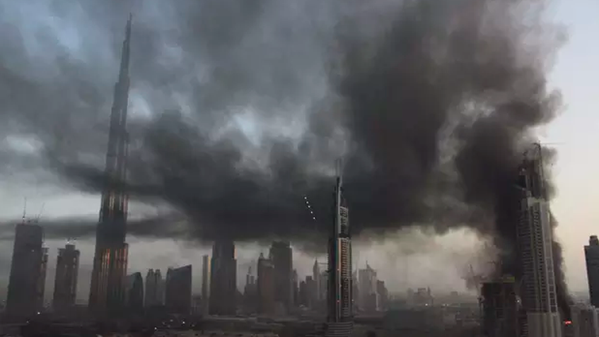 Dubai se cubre de humo luego de un gran incendio