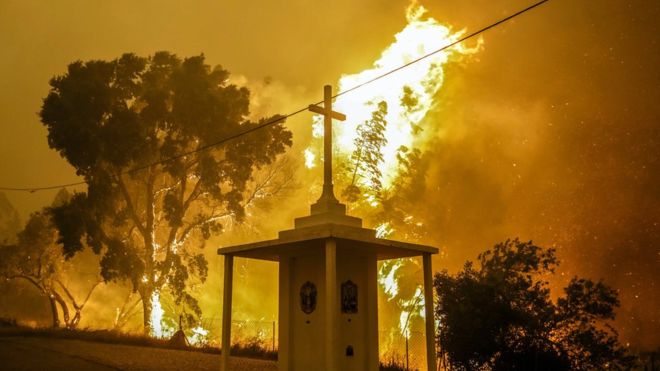 Las 12 personas que sobrevivieron escondidas en un tanque de agua al incendio de Portugal