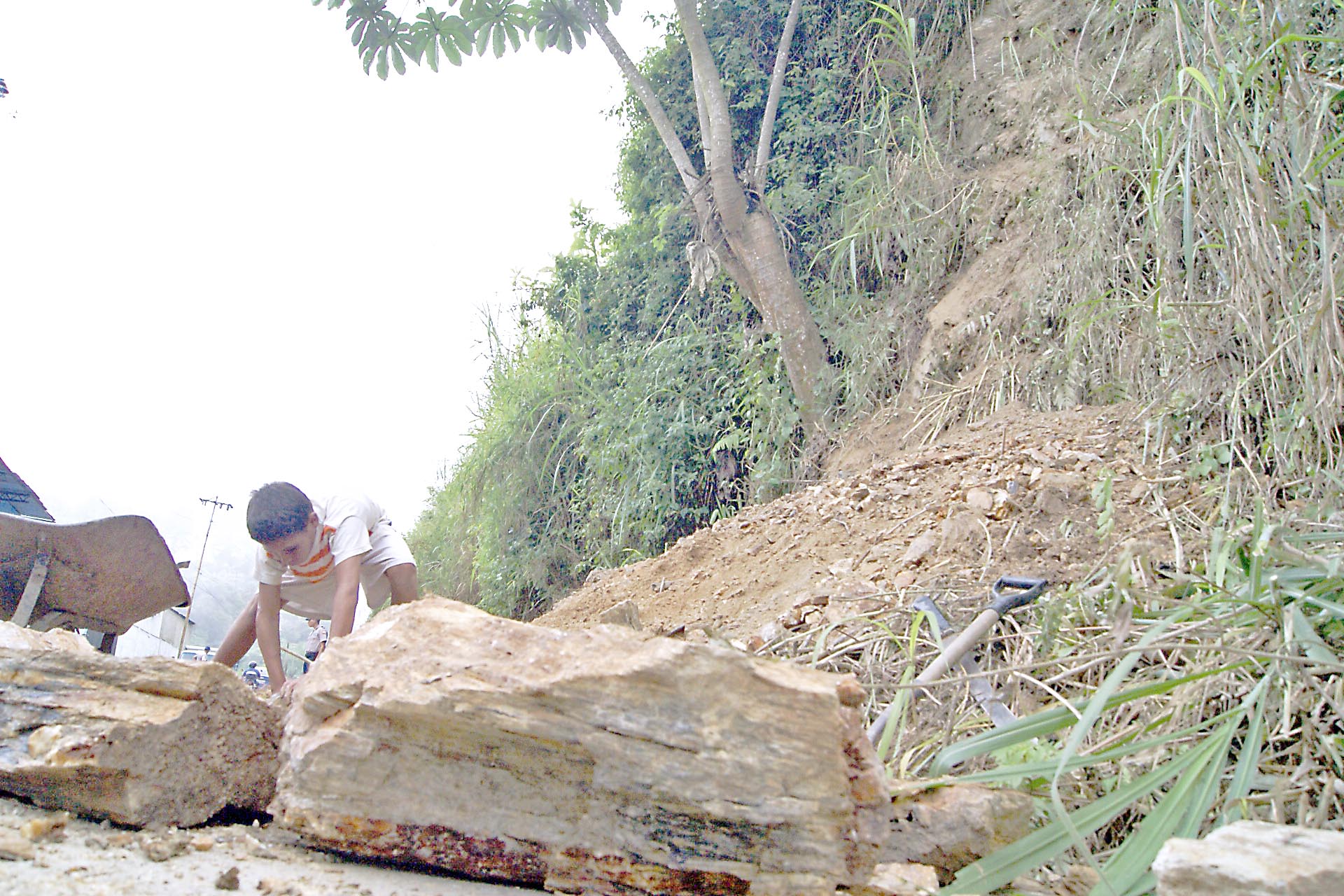 Palo de agua genera derrumbe en Pasatiempo