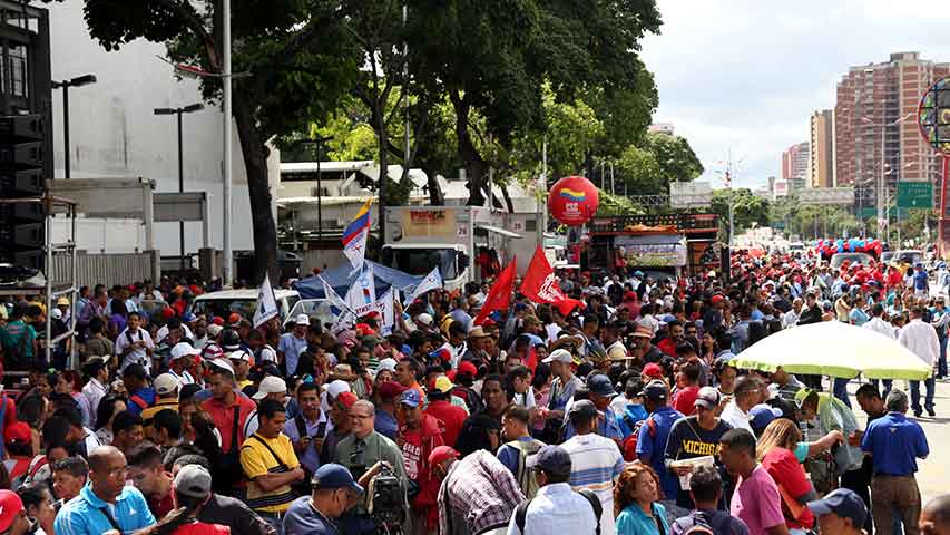 Oficialistas marcharon en el centro de Caracas