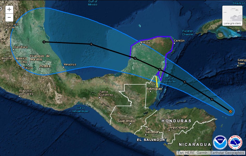 La tormenta Franklin avanza debilitada sobre la península de Yucatán