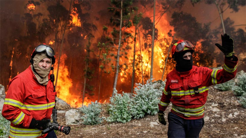 Dos grandes incendios forestales mantienen en vilo a Portugal