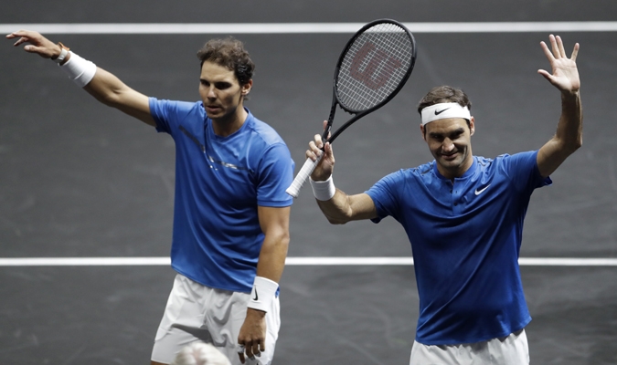 Tenis en estado puro: Federer y Nadal se juntaron