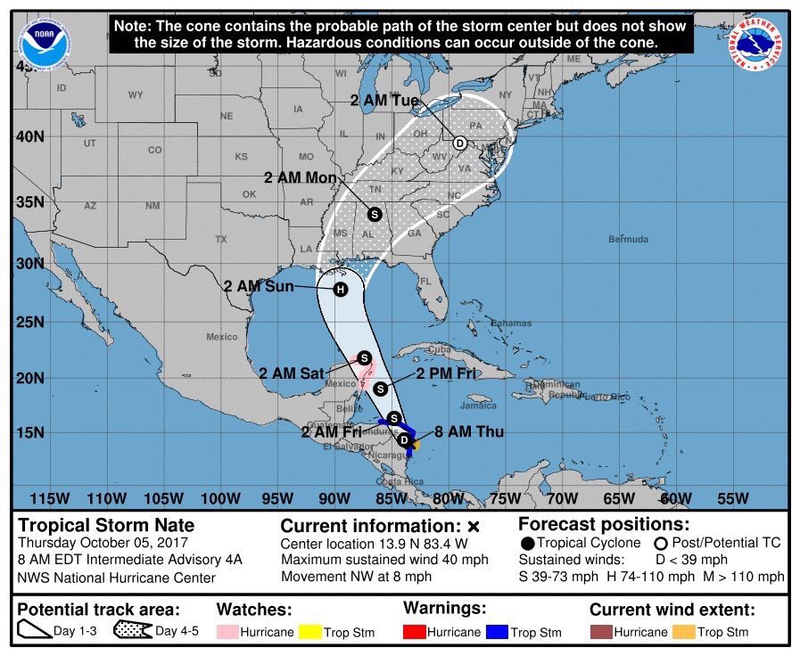 La tormenta tropical Nate alcanza Nicaragua y deja varios muertos en América Central