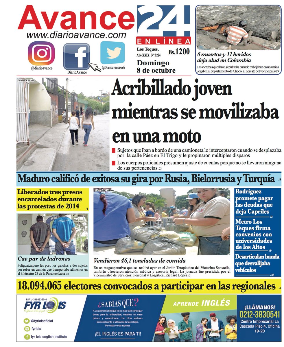 Portada 08 de octubre de 2017