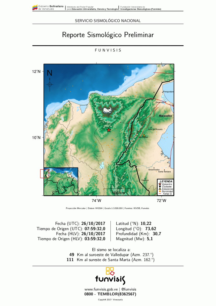 Sismo de magnitud 5.1 registrado en Colombia se sintió en territorio venezolano