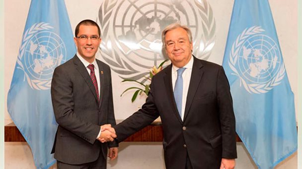 Canciller Arreaza sostuvo reunión con secretario general de la ONU