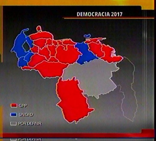 CNE: Chavismo ganó 17 gobernaciones en todo el país