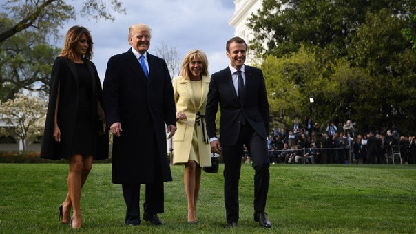 Donald Trump recibe a Macron en la Casa Blanca