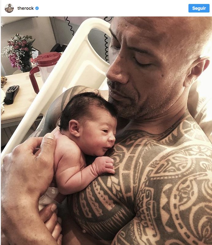 Dwayne Johnson le dio la bienvenida a su tercera hija