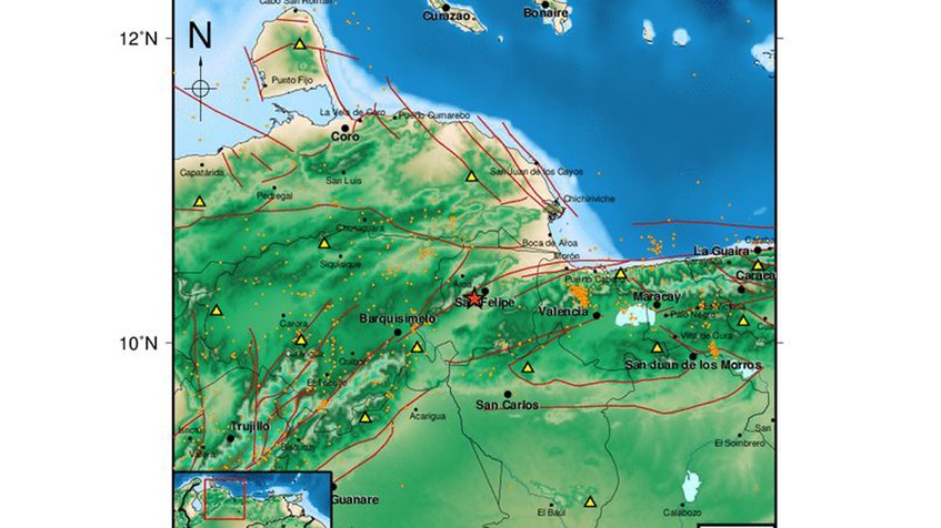 Funvisis: Se registró sismo de magnitud 3,6 en San Felipe