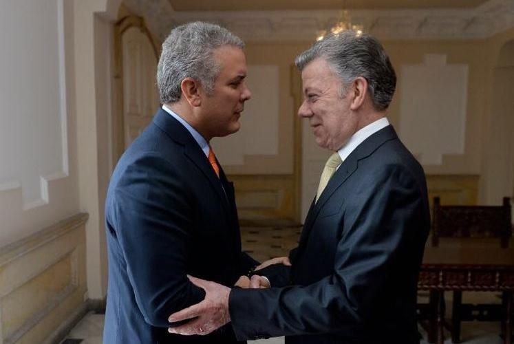 Duque y Santos se reúnen de cara a sucesión en Colombia