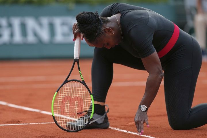 Abierto de Francia: Serena Williams abandonó por una lesión antes de enfrentar a Sharapova
