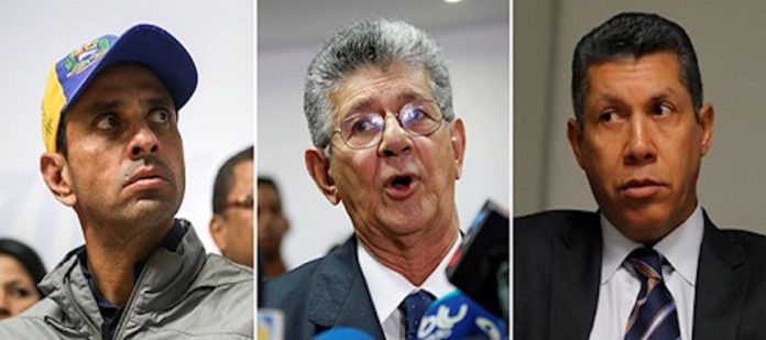 Capriles, Ramos Allup, Falcón y Rosales se reunieron a fin de relanzar agenda opositora